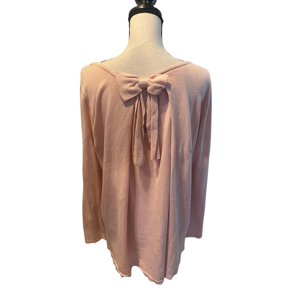 ⭐️ Women’s Joseph A Pink Sweater W/ Bow Size Medium Feminine Coquette Girly